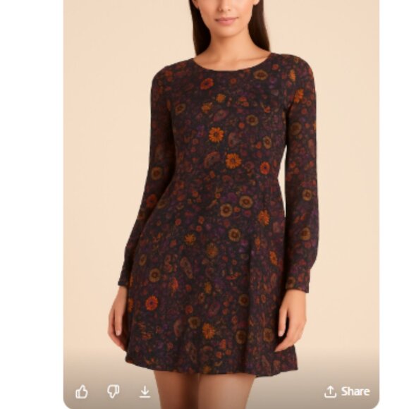 Forever 21 Dresses & Skirts - Forever 21 Floral Long Sleeve Dress Women's Size Medium
